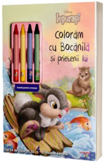 Disney. Iepurasi. Coloram cu Bocanila si prietenii lui (contine 4 creioane cerate)