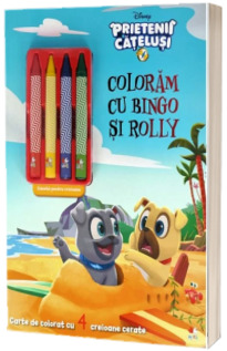Disney. Prietenii catelusi. Coloram cu Bingo si Rolly (contine 4 creioane cerate)
