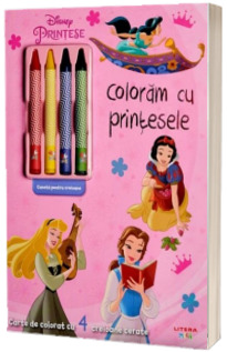 Disney. Printese. Coloram cu printesele (contine 4 creioane cerate)