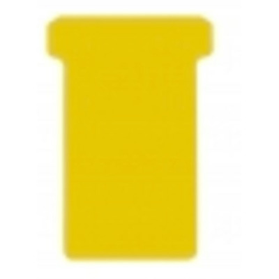 DJOIS T-cards, din hartie, 100buc/set, format 2 - (85 x 48mm, top 60mm) - galben