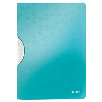 Dosar cu clip Leitz Wow ColorClip, PP - turcoaz metalizat