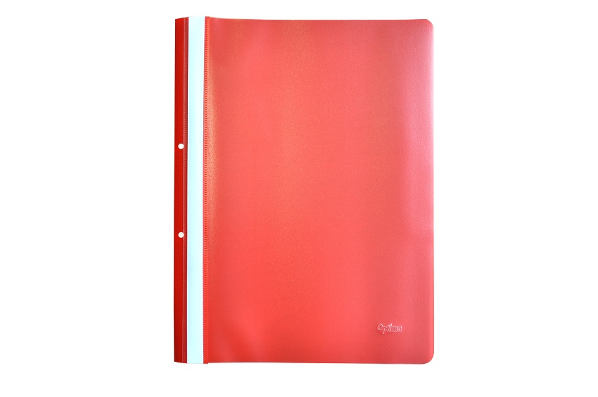 Dosar plastic cu sina, cu gauri, 10 buc/set, Optima - bleumarin