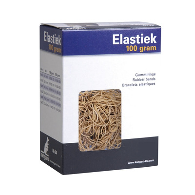 Elastice pentru bani, 100g/cutie, 125 x 8mm, KANGARO