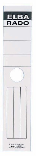 Etichete albe autoadezive pentru biblioraft suspendabil 59 x 290 mm, 10/set, Elba