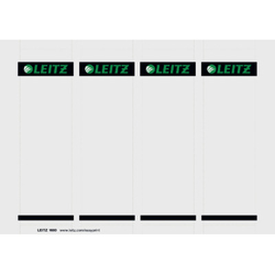 Etichete pentru biblioraft Leitz, printabile, carton, FSC, reciclabile, 80 mm, 100 buc/set, alb