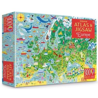 Europe atlas and jigsaw