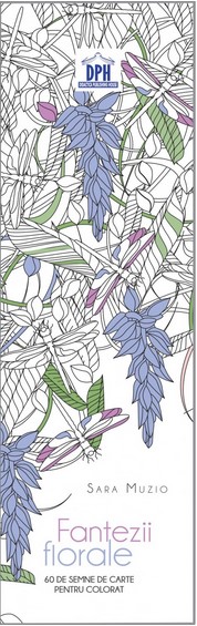 Fantezii florale - 60 de semne de carte pentru colorat
