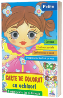 Fetite - Carte de colorat cu ochisori