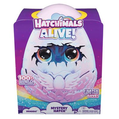 Figurina Hatchimals alive secret Draggle iesit din ou