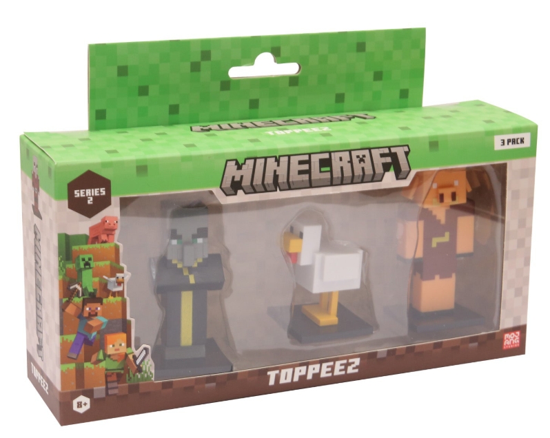 Figurine Minecraft Topeez 3 bucati - Evoker, Chicken si Piglin PMIMC2221ECP