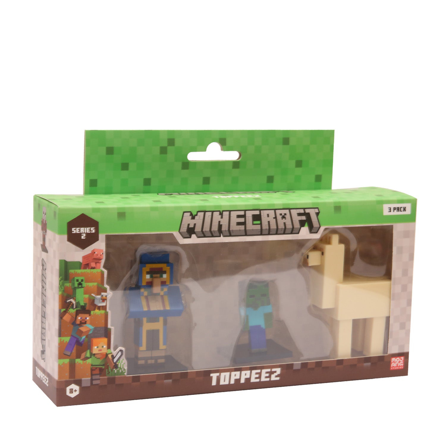 Figurine Minecraft Topeez 3 bucati - Wandering Trader, Steve si Llama PMIMC2221WSL