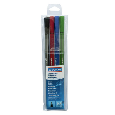 Fine liner, varf fetru 0.4mm, D-Fine - 4 culori/set