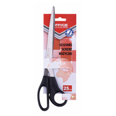 Foarfeca otel, 25cm, Office Products - maner negru