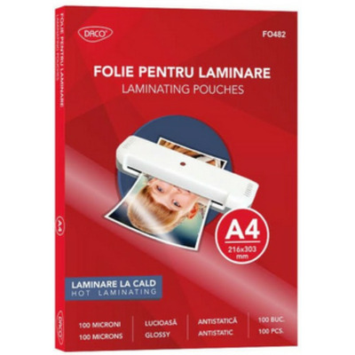 Folie laminare A4 100 microni 100/top Folie laminare A4 100 microni 100/top