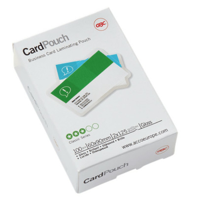 Folie laminare GBC, la cald, tip card, 60x90mm, 125 microni, 100 buc/set