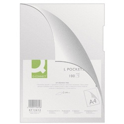Folie protectie L pentru documente A4, 80 microni, 100 buc/set, cristal
