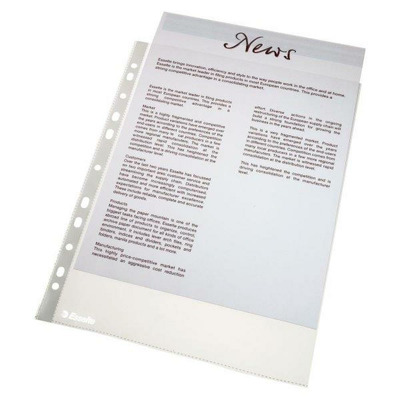Folie protectie pentru documente,  46 microni, 100buc/set, Esselte - transparent