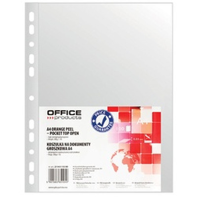 Folie protectie pentru documente A4, 30 microni, 100 folii/set, Office Products - transparenta