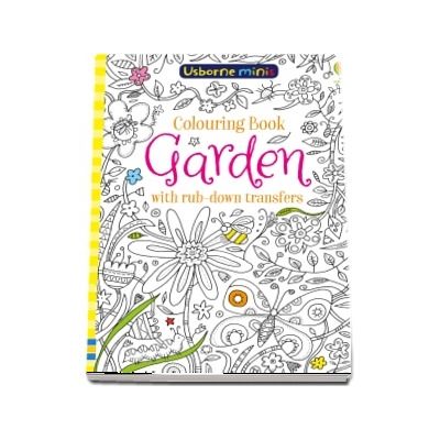 Garden colouring book with rub-down transfers