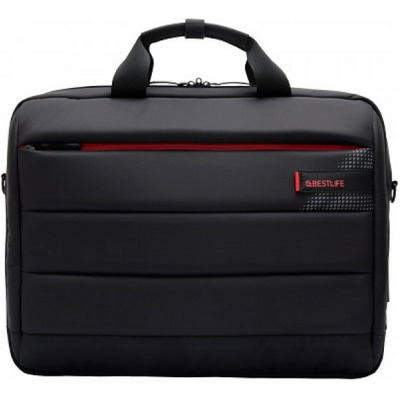 Geanta CPlus, 33x41x9cm, compartiment tableta si laptop 15.6 inch, negru/rosu