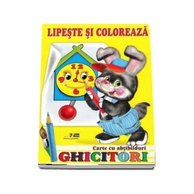 Ghicitori - Iepure. Lipeste si coloreaza. Carte cu abtibilduri