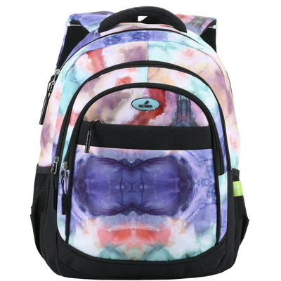 Ghiozdan adolescenti cu 4 compartimente multicolor, 46 cm