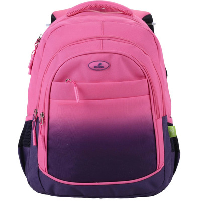 Ghiozdan adolescenti cu 4 compartimente roz/mov,46 cm
