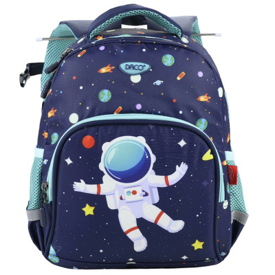 Ghiozdan copii cu 2 compartimente albastru inchis/turcoaz, 33 cm
