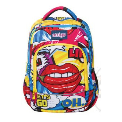 Ghiozdan multicolor cu trei compartimente,CM1 Mistry Comic, Strigo Ghiozdan multicolor cu trei compartimente,CM1 Mistry Comic, Strigo