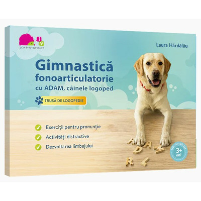 Gimnastica fonoarticulatorie cu Adam, cainele logoped - trusa de logopedie Gimnastica fonoarticulatorie cu Adam, cainele logoped - trusa de logopedie
