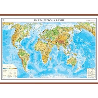 Harta fizica a lumii 1400x1000 mm