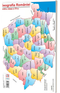 Harta Geografia Romaniei pentru clasa a IV - a