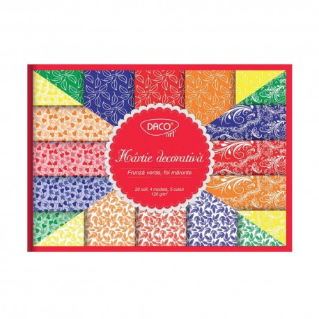 Hartie decorativa A4 20 coli frunze, Daco