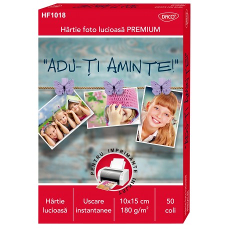 Hartie foto, 10x15 cm 180g 50 coli, Daco