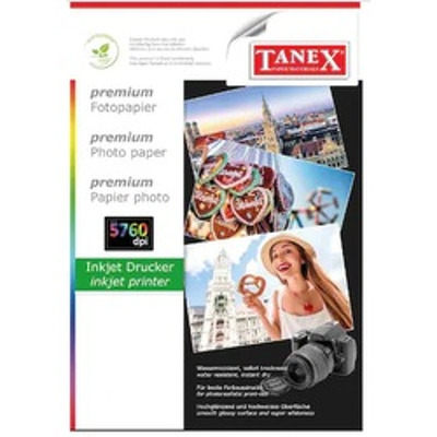 Hartie foto lucioasa, pentru inkjet, A4 - 180gsm, 25 coli/top, TANEX