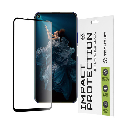 Husa telefon 111D Full Cover - Full Glue Glass - Huawei nova 5T, Honor 20, Honor 20 Pro, Mate 30 Lite - Black, Techsuit