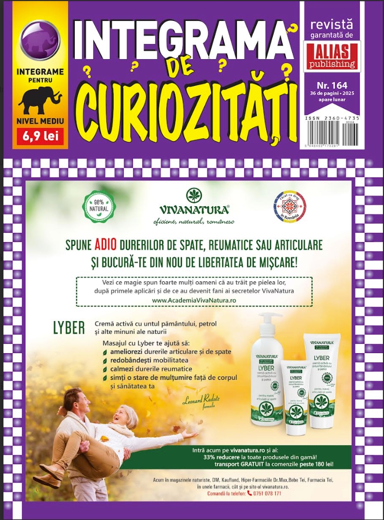 Integrama de Curiozitati. Revista numarul 164 Nivel Mediu