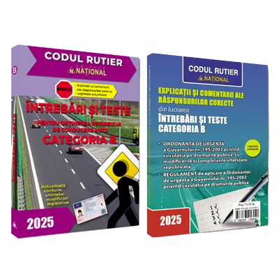 Intrebari si teste, CATEGORIA B - ANUL 2025, pentru obtinerea permisului de conducere auto Intrebari si teste, CATEGORIA B - ANUL 2025, pentru obtinerea permisului de conducere auto
