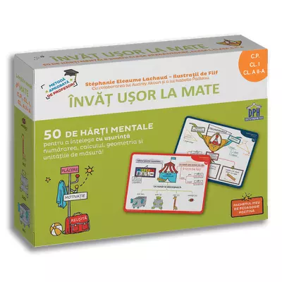 Invat usor la mate: 50 de harti mentale - Volumul I - CP, Cls. I, a II-a