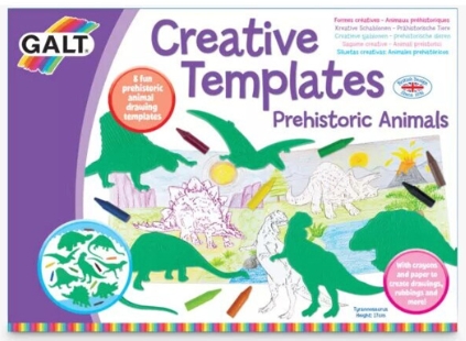 Joc creativ 8 sabloane pentru desen Dinozauri