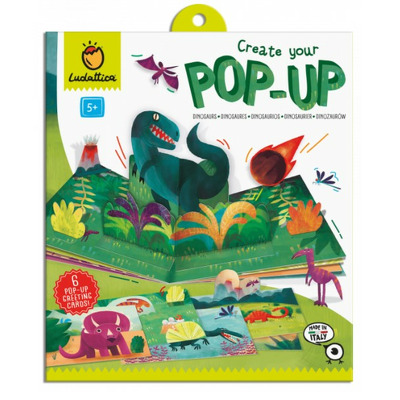 Joc creativ: Creeaza prima carte Pop-Up: Dinozauri, Ludattica, +5 ani
