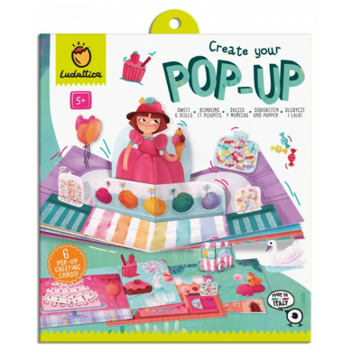 Joc creativ: Creeaza prima carte Pop-Up: Dulciuri, Ludattica, +5 ani