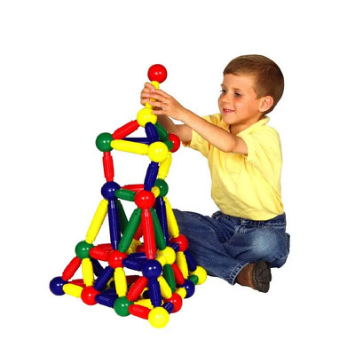 Joc de constructii magnetic Jumbo - 72 piese pentru constructii creative