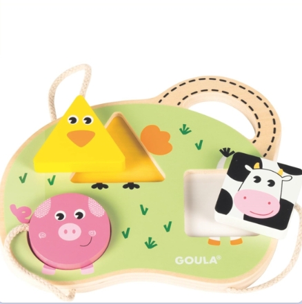 Joc educativ si distractiv puzzle bebe 3 animale