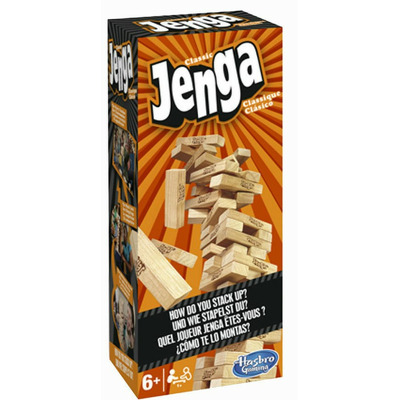 Joc Jenga Classic cu piese din lemn, Hasbro Games