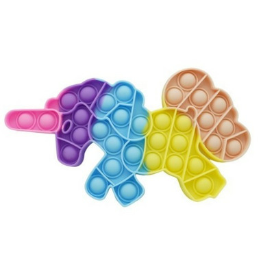 Jucarie antistres din silicon, Pop It now and flip it, Unicorn 5 culori