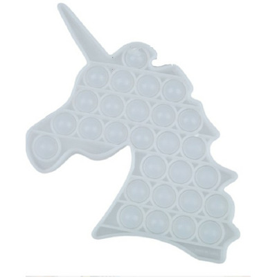 Jucarie antistres din silicon transparent- Pop It Now and Flip It! - Unicorn