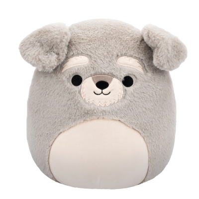 Jucarie de plus SQUISHMALLOWS Fuzzamallows Schnauzerul Shaun, 30 cm