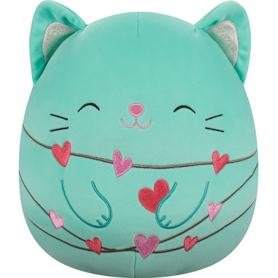 Jucarie de plus SQUISHMALLOWS Squad 22 - Valentines, Pisicuta Charisma, 40 cm