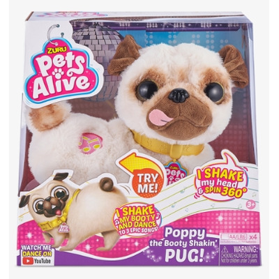 Jucarie interactiva de plus Zuru Pets Alive - Catelusul Pug